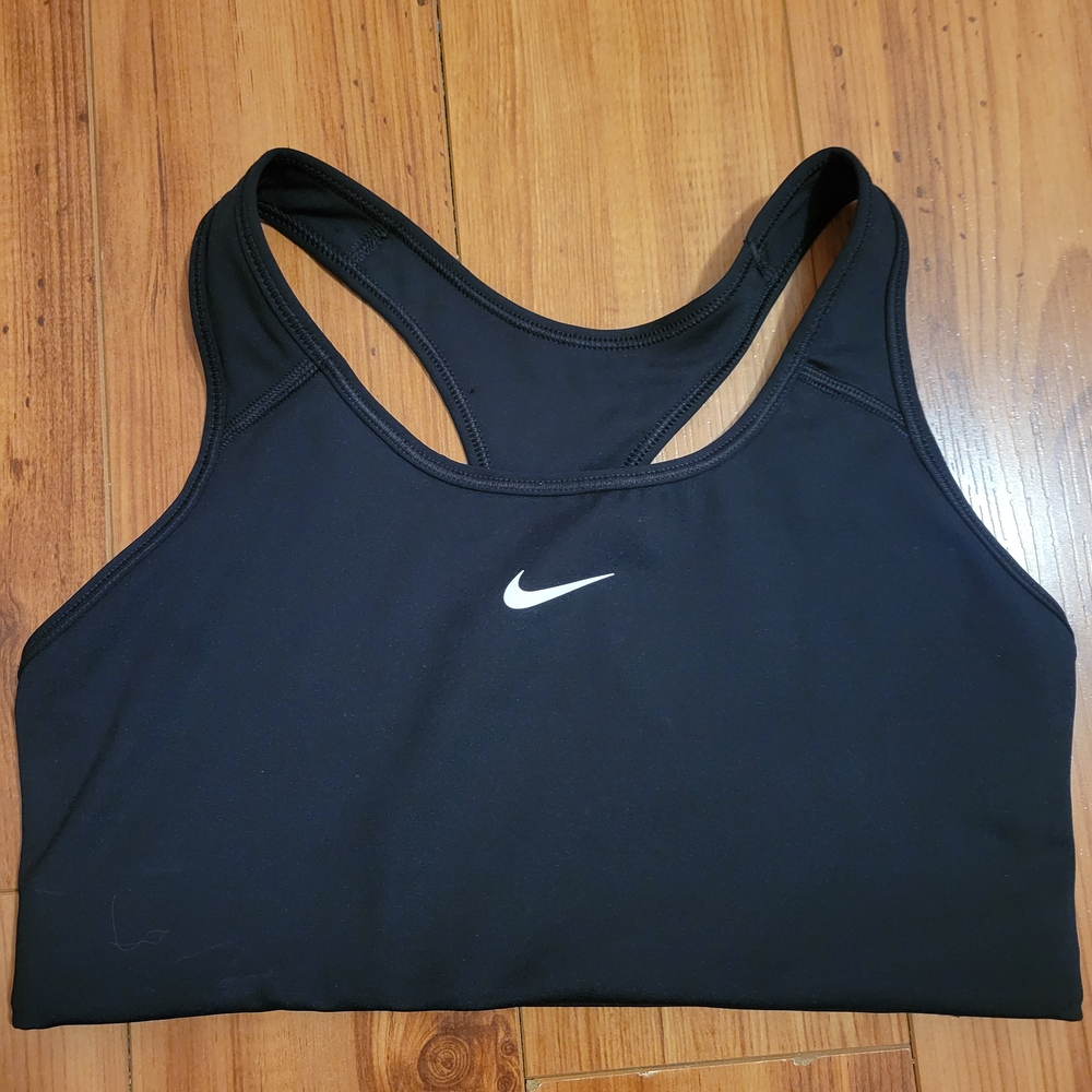 Nike Black Sports Bra with White Logo